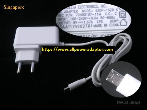 *Brand NEW* DELTA 79HOO107-11M 9V 1.67A 15W AC DC ADAPTE POWER SUPPLY